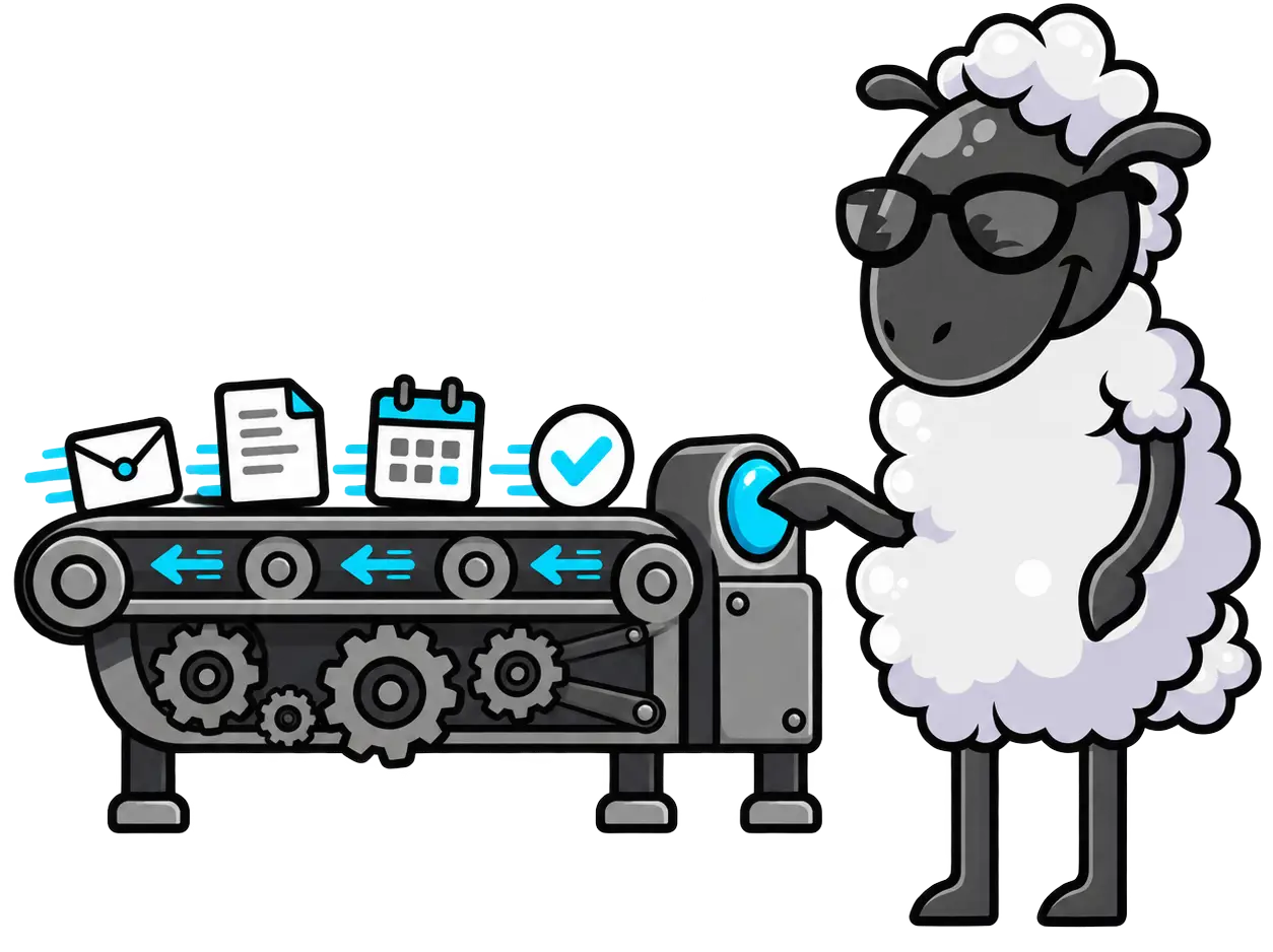 AI workflow automation system processing documents, scheduling, approvals, dispatching, and reporting